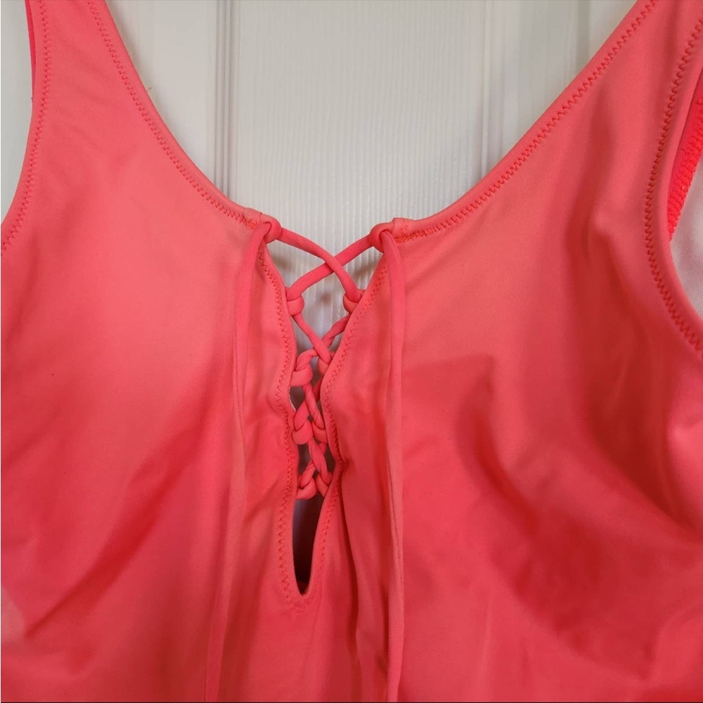 Victoria Secret neon pink/coral one piece. Size M - Picture 3 of 3